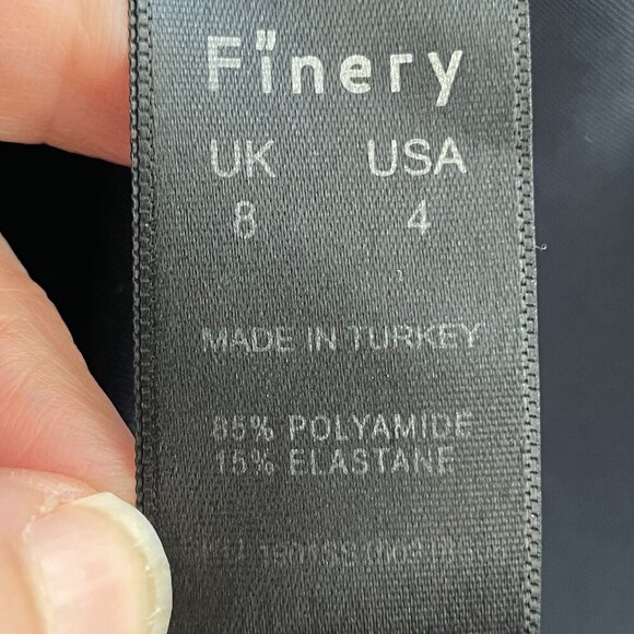Finery London Fashion Group Bodycon Polyamide Blend Midi Skirt Navy 4 US/8 UK - Picture 6 of 12